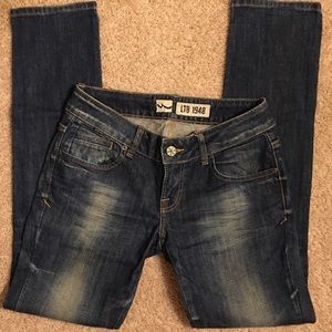 LTB 1948 Dark Straight Leg Jeans With Sandblast.